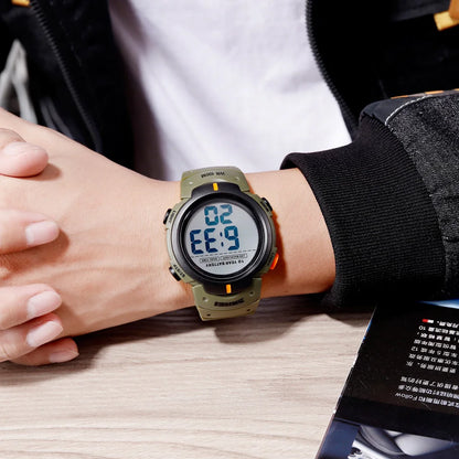 SKMEI 1560 Sport Electronics Watch for Men 100M Waterproof LED Display Digital Mens Wristwatches Stopwatch Military Reloj Hombre