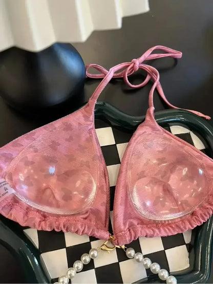 2pcs New Chest Sticky Bra for Bikini Thicken Sponge Bra Pads Breast Push Up Silicone Removeable Inserts Swimsuit Invisible Bra