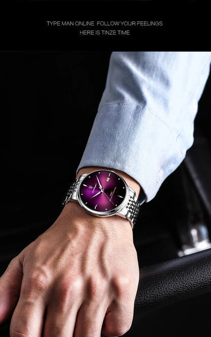 POEDAGAR Luxury Sports Men Watch Waterproof Luminous Stainless Steel Date Wristwatch For Man Quartz Clock Business Men's Watches