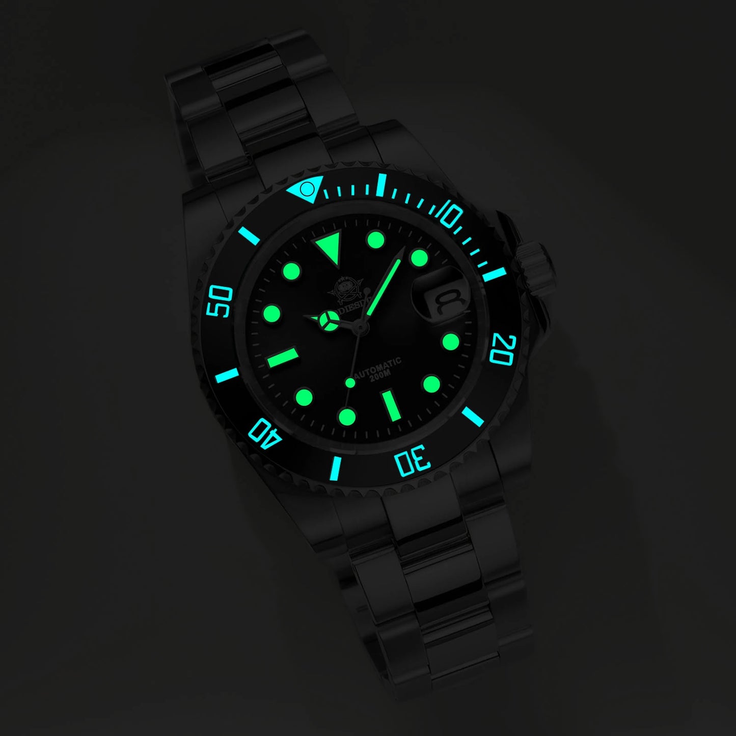 ADDIESDIVE AD2503 Luxury Men Automatic Watch 8215 Movement Sapphire Glass Diving Watches 200M Waterproof Mechanical reloj hombre