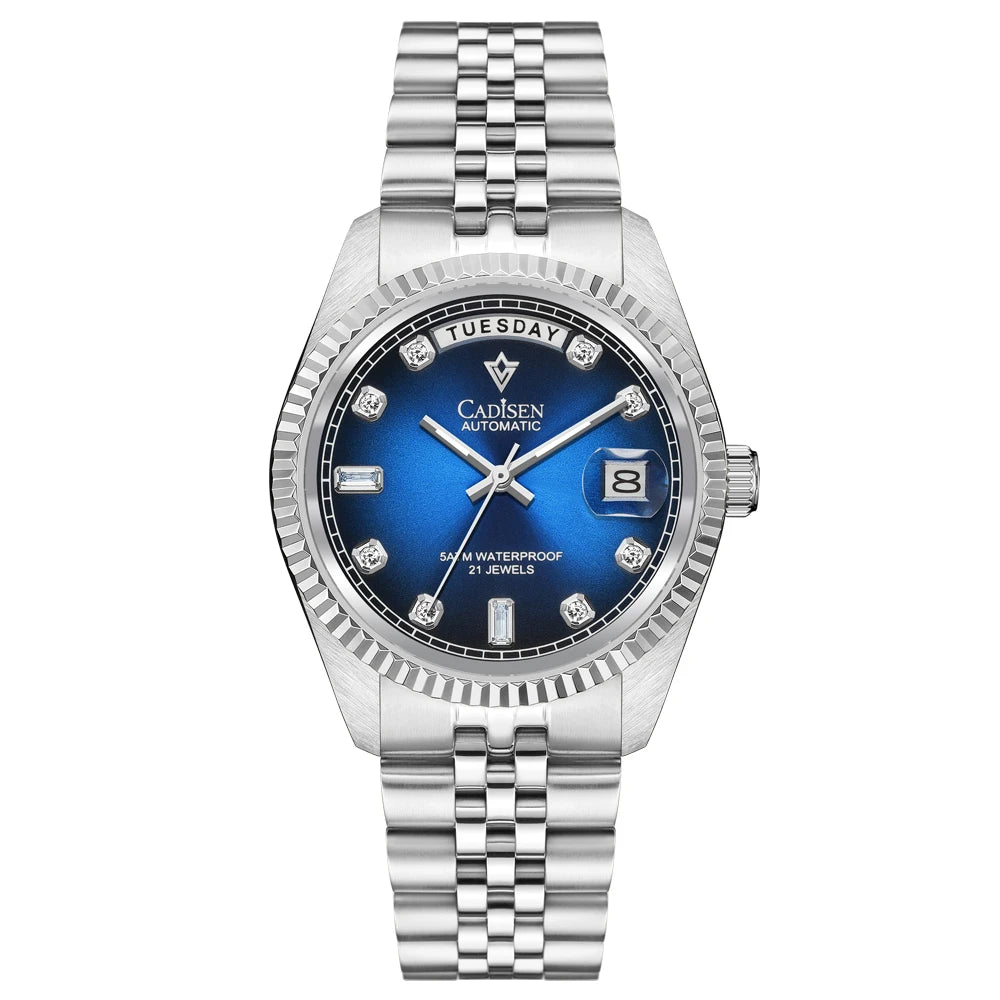 2024 New CADISEN Top Brand 38mm Men's Automatic Mechanical Watches luxury Sapphire Stainless Steel Men watch reloj hombre 5 bar