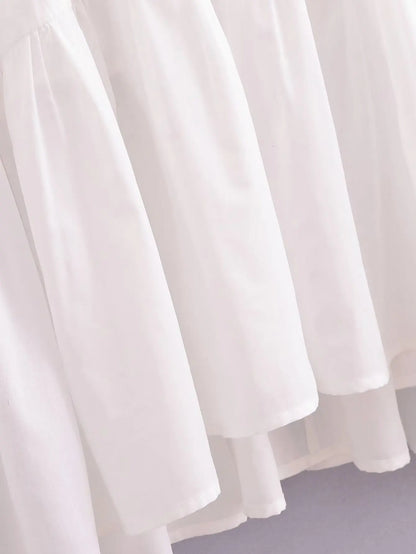 Ashgaily White Dress Women Halter Cotton Long Dress Lace Elegant Party Outfits Ladies Sexy Club Clothes