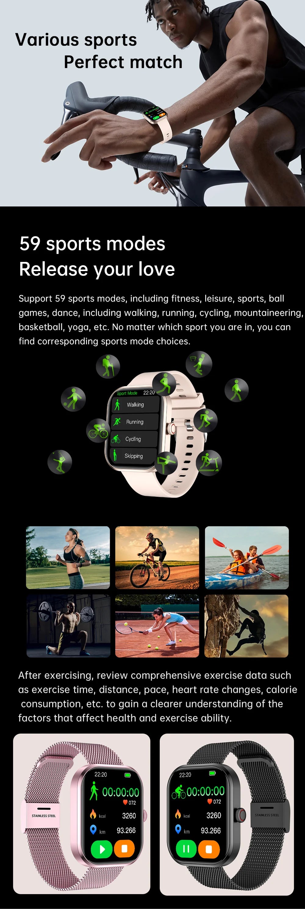 LIGE Fashion Smart Watches Women Bluetooth Call Women‘s Health Monitor Heart Rate Blood Pressure Fitness Digital Smartwatch Men