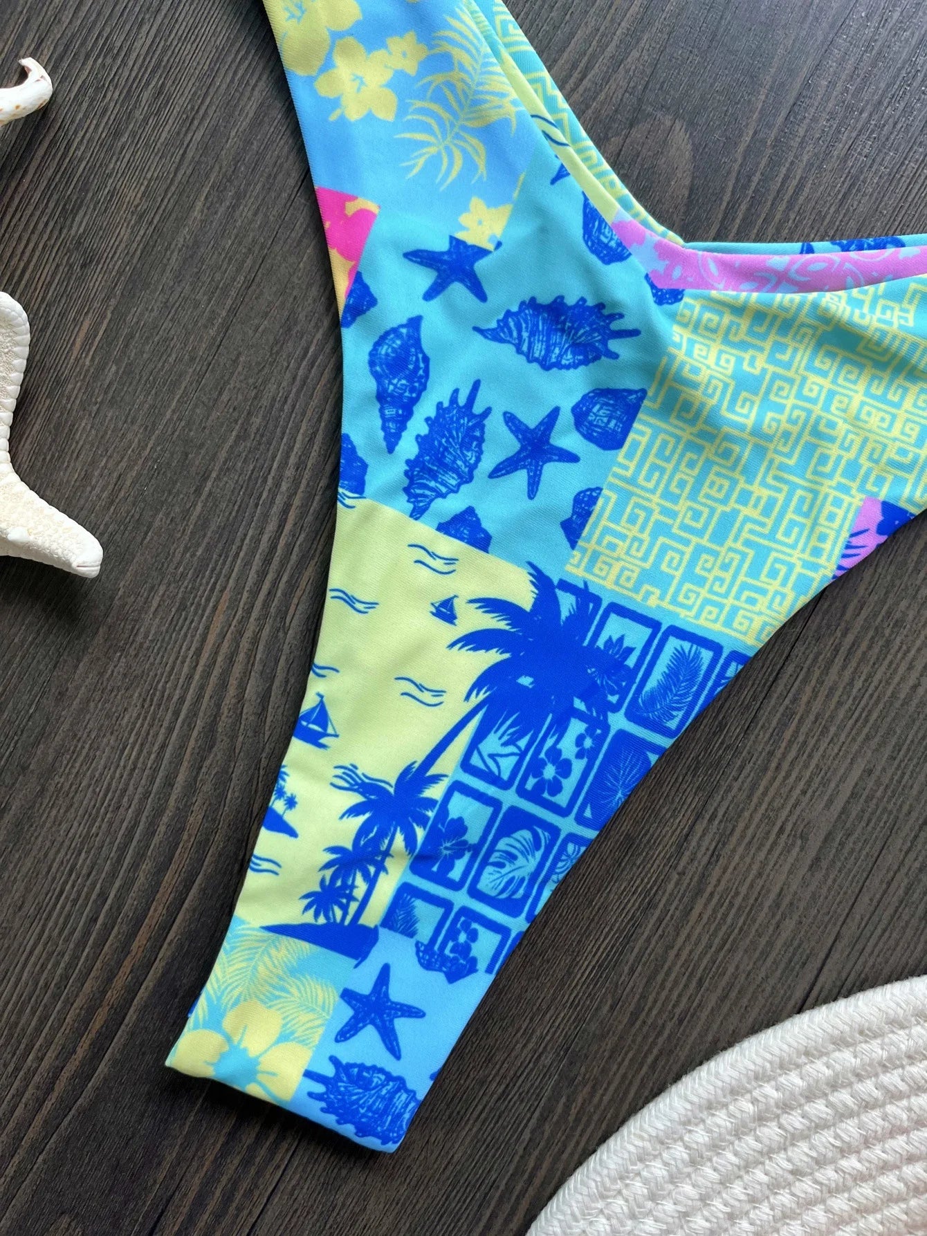 Sexy Colorful Floral Printed Bandeau Bikini Female Swimsuit Women Swimwear Two-pieces Bikini set Bather Bathing Suit Swim Lady