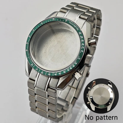 39.7mm Case Watches Metal Case Fits VK63 Movement Accessories Sapphire Glass Equipped With Bezel And Strap VK63 Dial