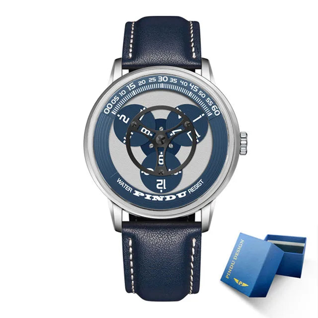 PINDU Watches Miyota 8215 Movement Mechanical Watch Men's Watch Luxury Rotating Dial Luminous Stainless Steel Case Clock Reloj