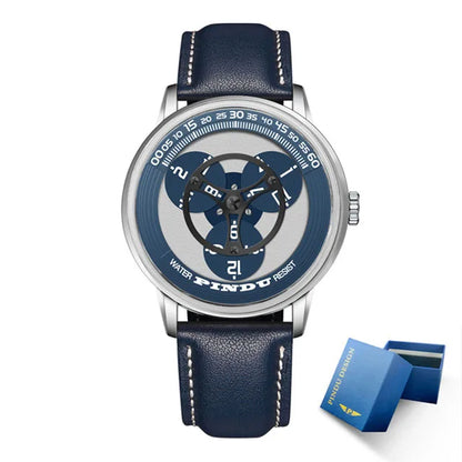 PINDU Watches Miyota 8215 Movement Mechanical Watch Men's Watch Luxury Rotating Dial Luminous Stainless Steel Case Clock Reloj