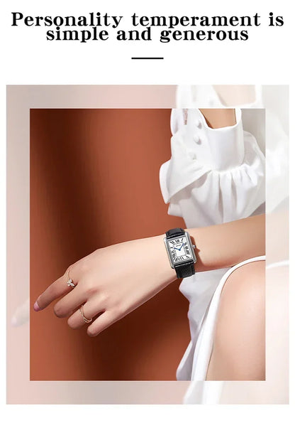 SANDA 9031/1108 Luxury Couple Quartz Watches for Men & Women, Waterproof Sport Casual Watch, Scratch Resistant Leather Strap