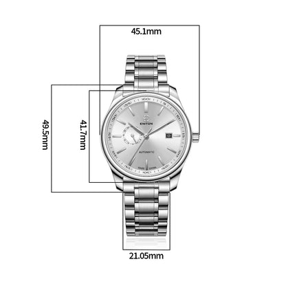 ENITON 41mm Automatic watch 8217 Movement Men's Watch Business luxury watches man Fashion mens watch mechanical Watches for men