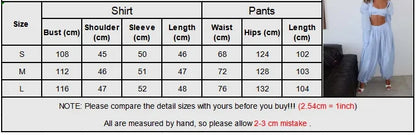 Drop Waist Lantern Pant 3 Pieces Suit Women Stripe Bikini Long Sleeve Lapel Shirt Pants Sets 2026 Female Casual Street Outfit