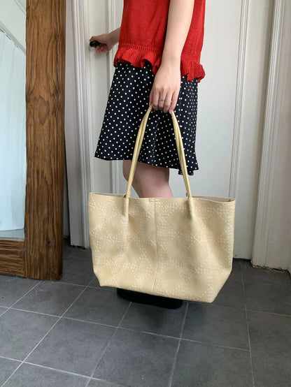Women's handbag tote bag，2026New Fashionable Quilted Single-Shoulder Tote Bag，Women's large-capacity mother-and-daughter bag, hi