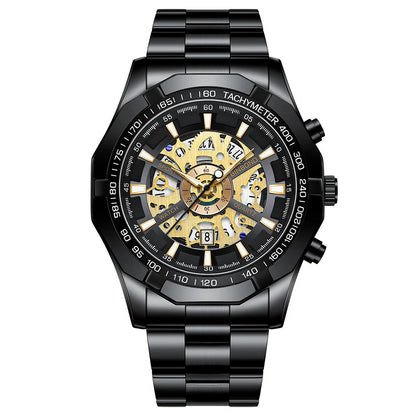BINBOND S033 Luxury Hollow Non-Mechanical Business Quartz Men Watches 30M Waterproof Trendy Hollow Design Classics Men Watches