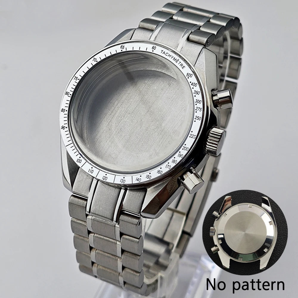 39.7mm Case Watches Metal Case Fits VK63 Movement Accessories Sapphire Glass Equipped With Bezel And Strap VK63 Dial