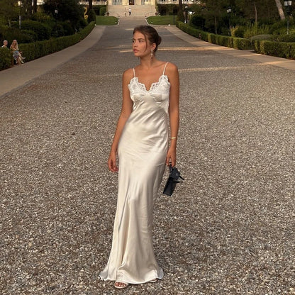 White Lace Hollow Out Halter Long Dress Women Sexy Sleeveless Off Shoulder Slim Maxi Dresses 2026 Lady Holiday Beach Vestidos