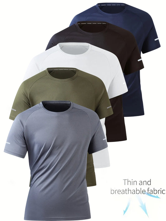 Fitness clothing, men's marathon professional running training ice silk short-sleeved quick-drying sports T-shirt