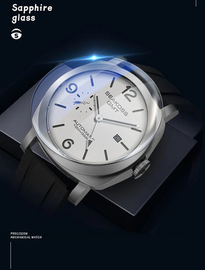 SEAKOSS GMT Diving Automatic Mechanical Watches Men 1963 ST2557 Seagull Movement 316L Super Luminous Calendar 10Bar Wristwatches