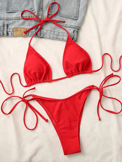 Sexy Micro Bikini 2023 Woman Swimsuit Criss Cross Swimwear Women String Thong Bikinis Set Female Bathing Suit Beach Wear biquini
