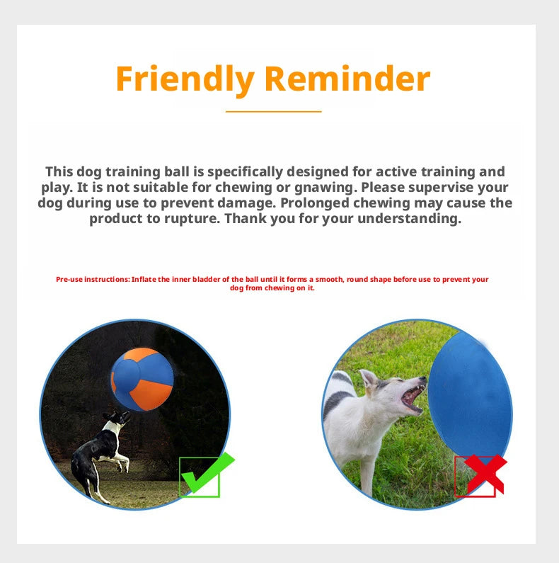 Pet outdoor dog toy, large fabric-covered interactive ball, self-entertainment boredom-relief ball, inflatable training ball