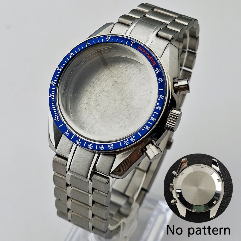 39.7mm Case Watches Metal Case Fits VK63 Movement Accessories Sapphire Glass Equipped With Bezel And Strap VK63 Dial