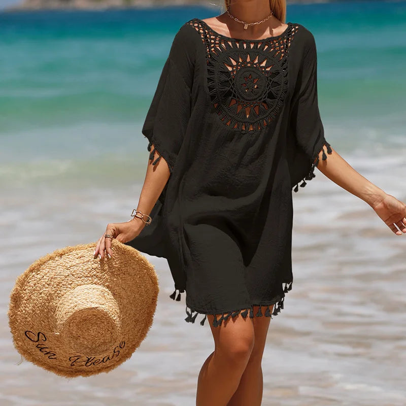 CROCHET BIKINI-Women's Sexy Swimsuit Cover Up Dress Summer Bathing Suit Beachwear Shirt Cover-ups for Women