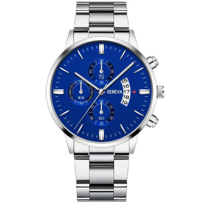 2025 Fashion Men Stainless Steel Watch Luxury Calendar Quartz Wrist Watch Mens Business Watches for Man Clock Montre Homme