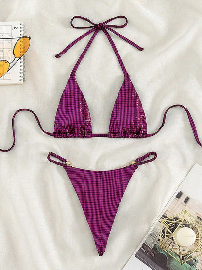 Sexy Extreme Mini Micro Thong Bikini 2025 Diamond Bikinis Female Swimsuit Women Swimwear Two-pieces Bikini Set Bathing Suit Swim