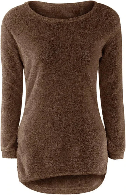 2025 Plus Size Women Warm Sweaters Solid Color O Neck Loose Knitted Pullover Long Sweater Casual Blouse Lady Oversize Clothing