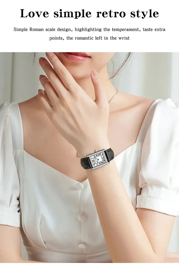 SANDA 9031/1108 Luxury Couple Quartz Watches for Men & Women, Waterproof Sport Casual Watch, Scratch Resistant Leather Strap