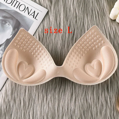 Women Sexy Breast Insert Push Up Bra Enhancer Swimsuit Bikini Pad Removeable Foam Chest Accessories Swimsuit Thickness 4/5/6cm