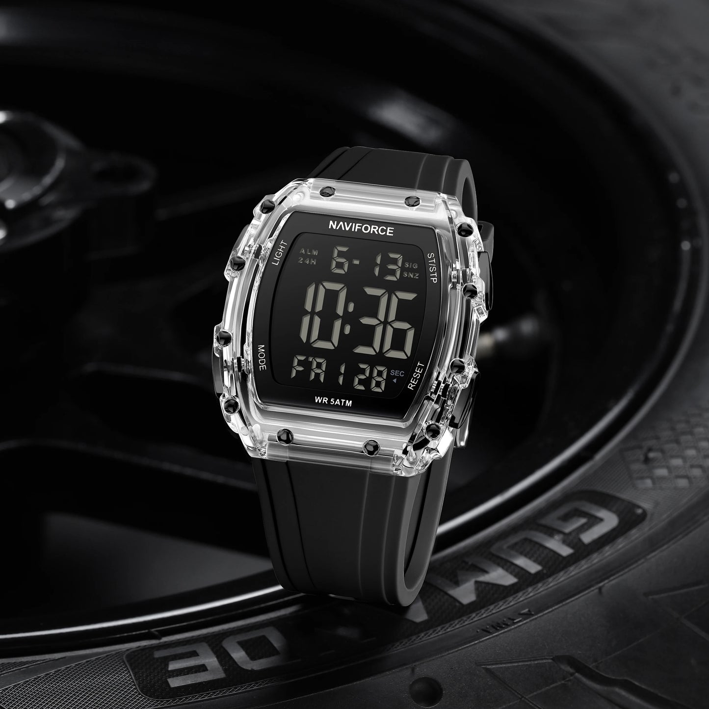 NAVIFORCE Fashion Student Watches Electronic LED Digital Watch for Men Watch Waterproof Sport Multifunctional Alarm Clock Man