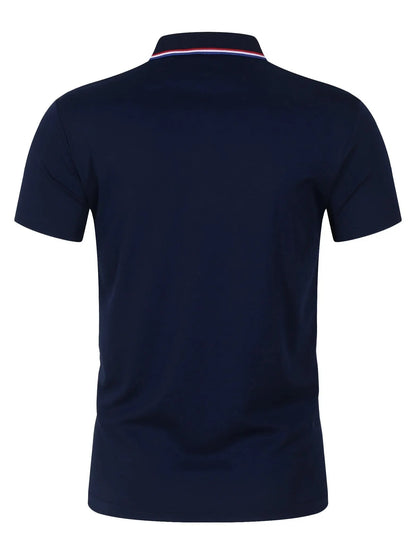 2025 Hot Sale Men's Summer Casual Breathable Comfortable Polo Shirt Men's Solid Color High Quality Short Sleeve T-Shirt