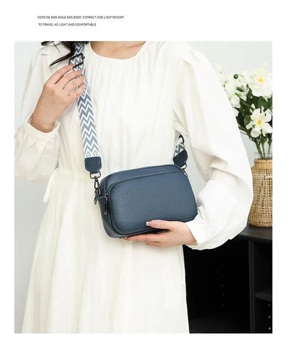 Women Crossbody Bag Multi Space Fashion Design Sense Large Capacity PU Material Lightweight Single Shoulder Bag
