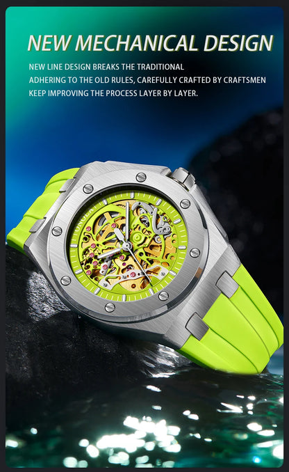 ONOLA Watch Top Brand Luxury Sports Men Wristwatch Waterproof  Automatic Mechanical Watches Relogio Masculino