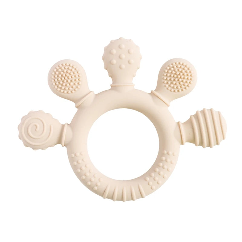 1pc Silicone Teether Baby 0 12 Months Teething Toys Teether Ring Silicone Baby Teether Toys for Toddler BPA Free Baby Toys Gifts