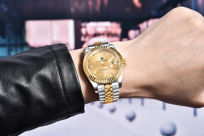 PAGANI DESIGN Watches Luxury Diamond Dial Mechanical Watch For Men Top NH35 Movt Sapphire Glass Stainless Steel Waterproof Watch