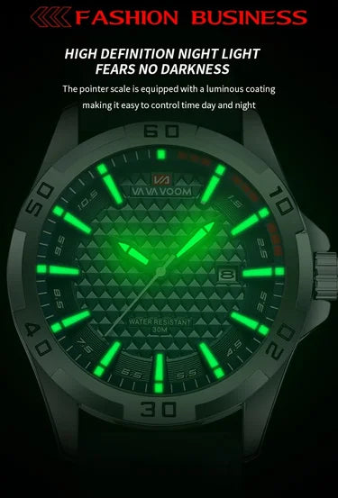 VAVA Brand Men Fashion Quartz Watches Male Leather Strap Sport Waterproof Wristwatches CalendarClock Relogio Masculino