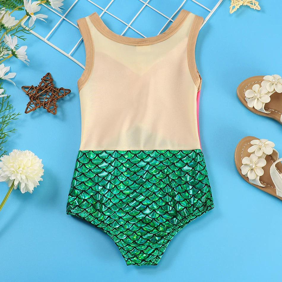 Princess Swimsuit Mermaid Mirabel Isabella Swimsuit Set Girl Summer Beachwear Pool Party Kids Anna Elsa Rapunzel Swimwear Suit