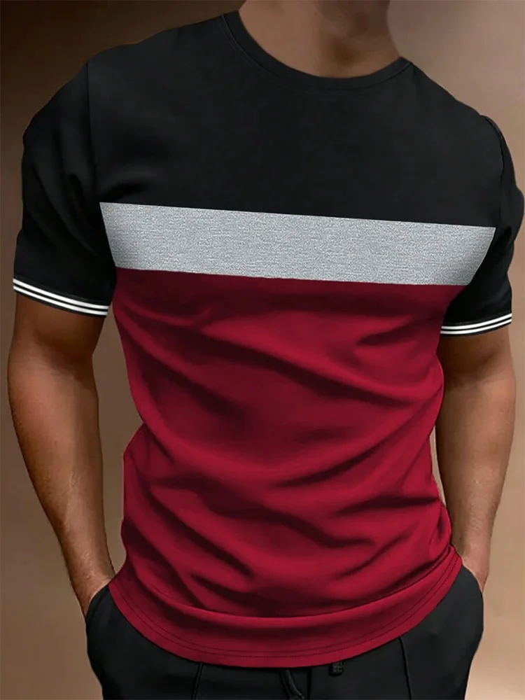 Summer Outdoor Sports Loose Comfortable Men's T-shirt Fitness Exercise Fashion Men's Short-sleeved Top Daily Street Men's T-shir