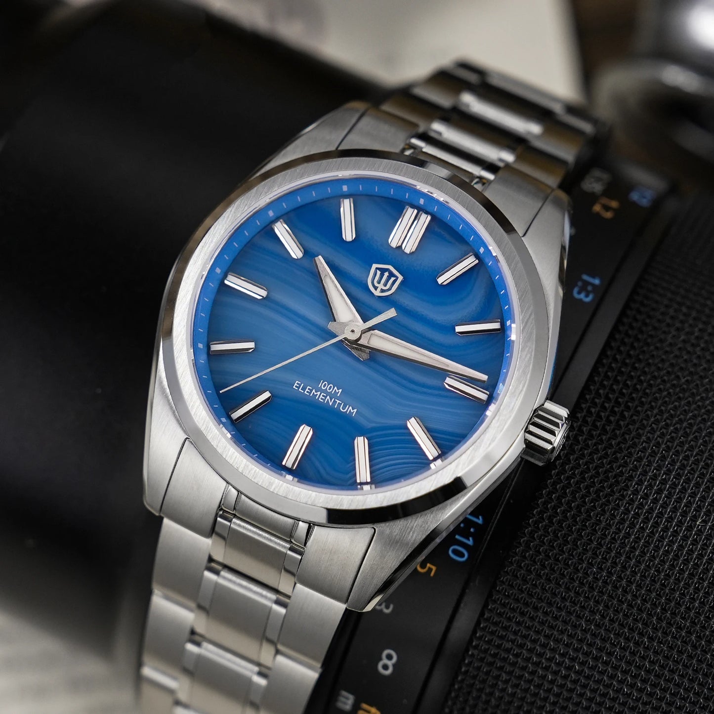 Watchdives 38mm Men Quartz Watch VH31 Sweep Seconds Movement ice Crystal Titanium Waterproof Watches WD0003B WD0003C WD0003D