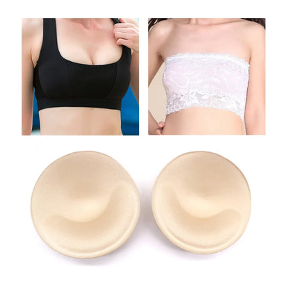 1pair Sponge Inserts In Bra Padded for Swimsuit Breast Push Up Fill Brassiere Breast Patch Pads Women Intimates Accessories