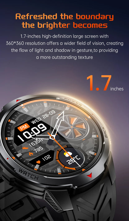 LIGE New 1100mAh Battery Smart Watches For Man Outdoor Sport LED Flashlight Compass Men’s Smartwatch Bluetooth Call Men Watches