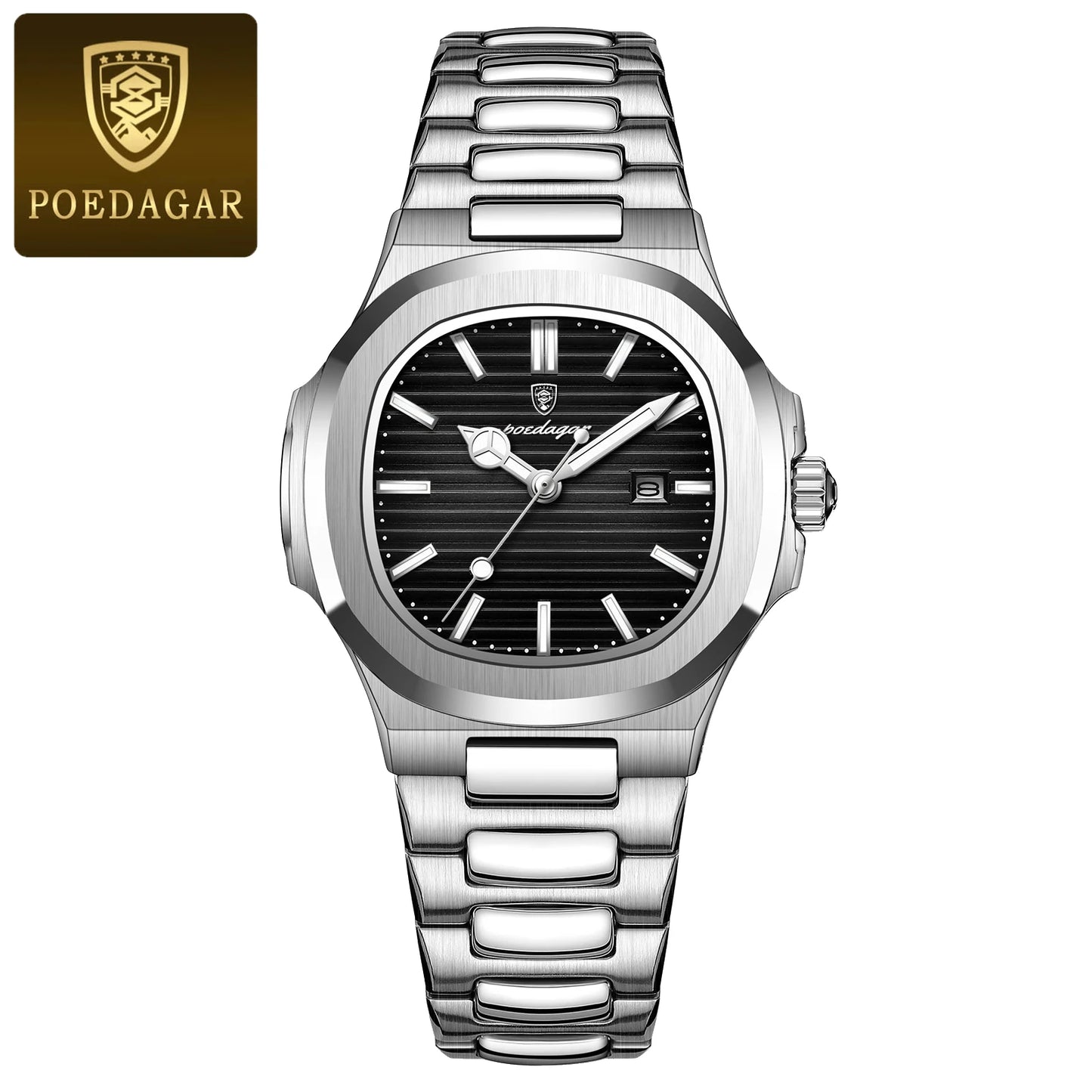 POEDAGAR Top Exquisite Women's Wristwatch Waterproof Luminous Date Fashion Ladies Watches Stainless Steel Quartz Watch For Woman