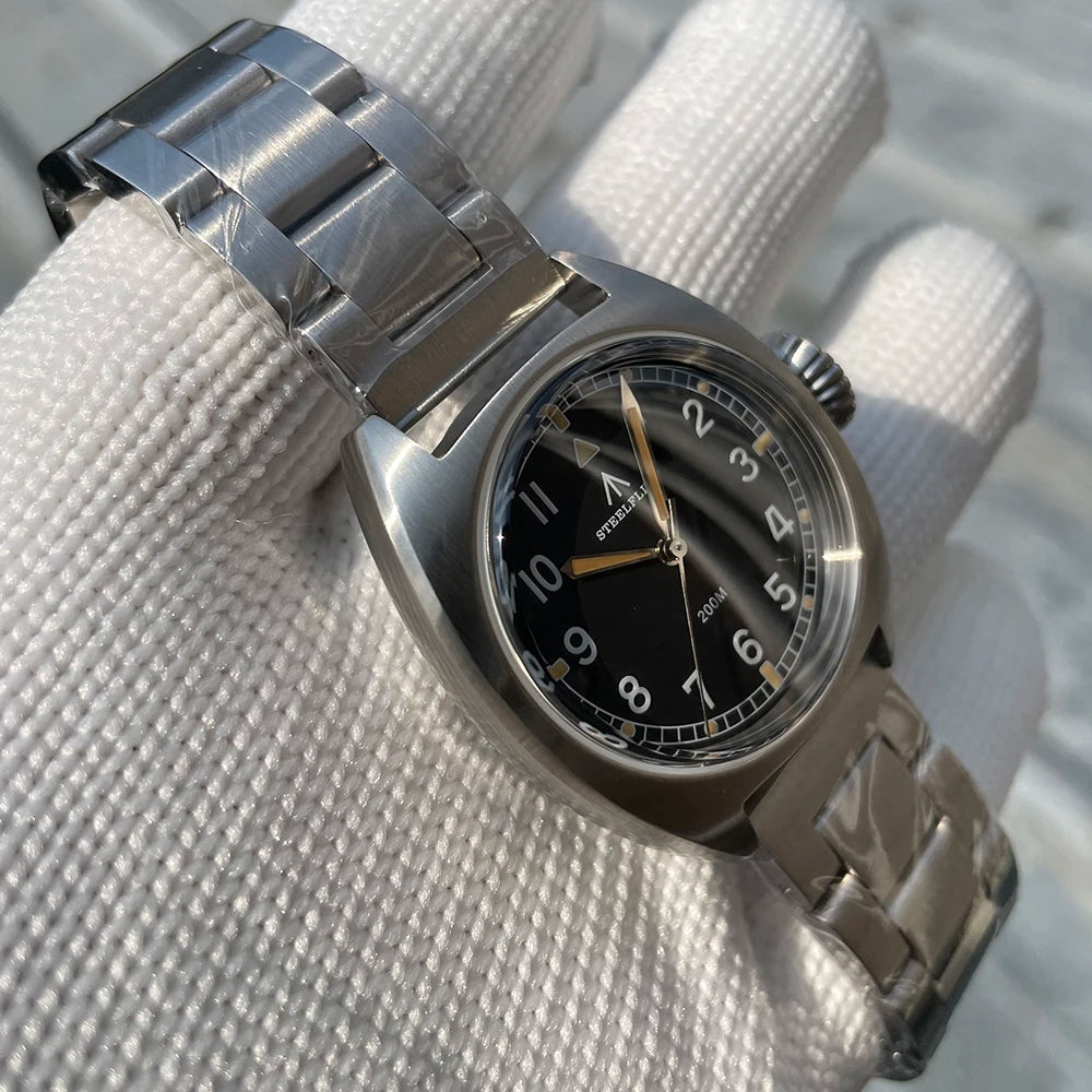 SF745 STEELFLIER Dive Wristwatch VH31 Silent Movement Super Luminous Sapphire Crystal 20Bar Waterproof Luxury 316L Steel Watches