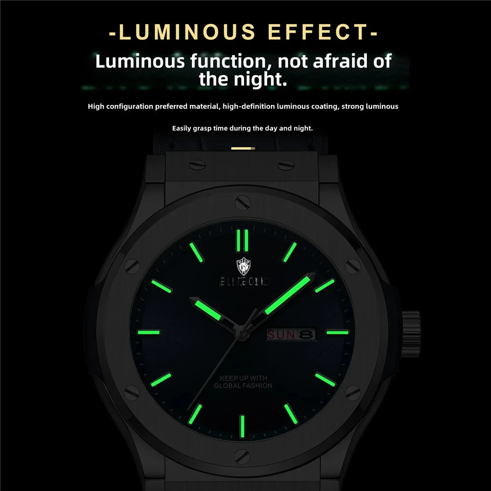 Fashion Quartz Wristwatches New Gifts Sports Leather Mens Automatic Watches For Man Luxury Automatic Watch Men Digital Clock