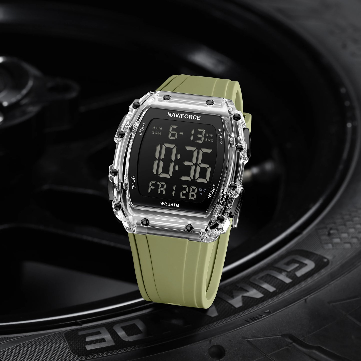 NAVIFORCE Fashion Student Watches Electronic LED Digital Watch for Men Watch Waterproof Sport Multifunctional Alarm Clock Man