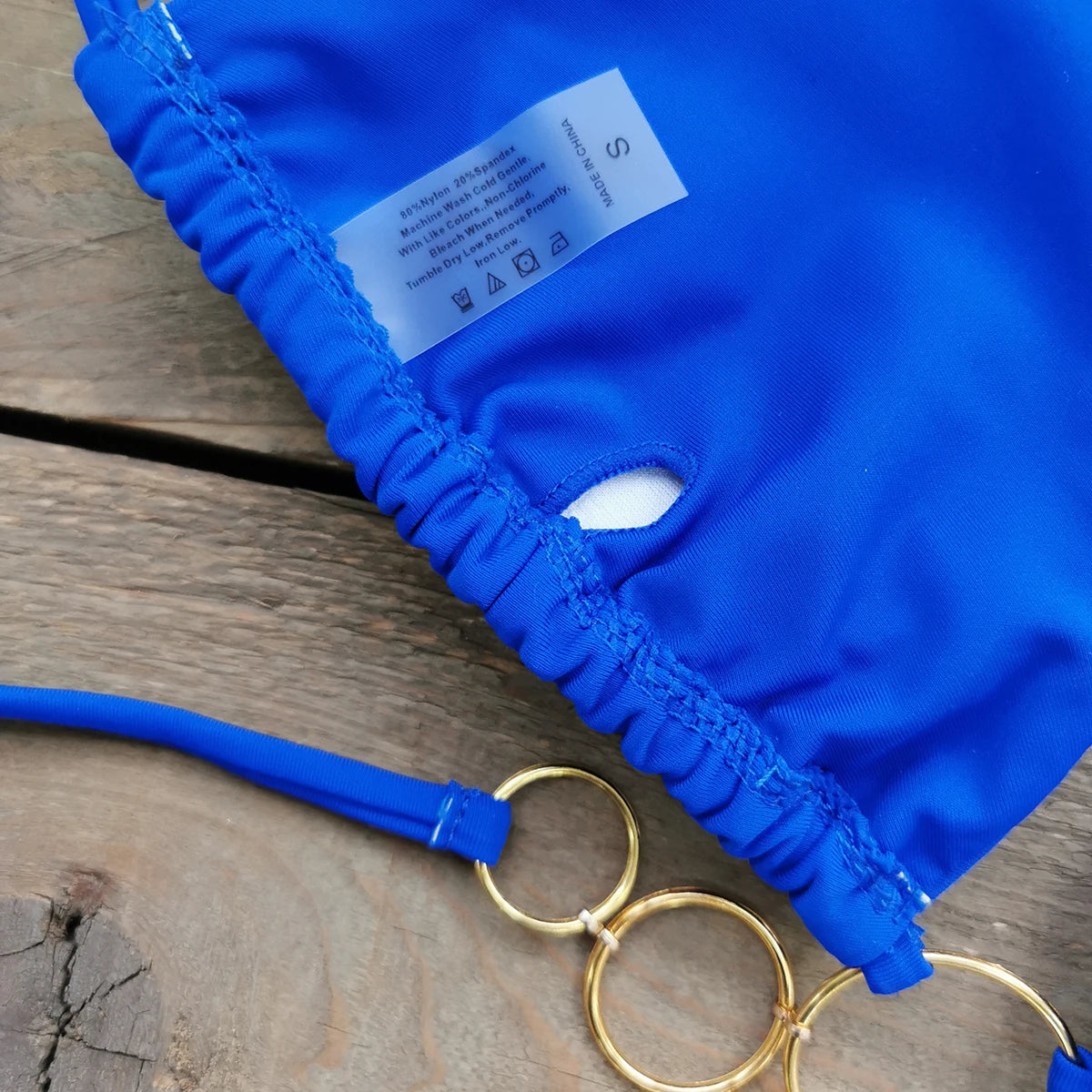 Brazilian Bikini Swimsuit for Women, Ring Linked Halter, Swimwear, Beachwear, 2025