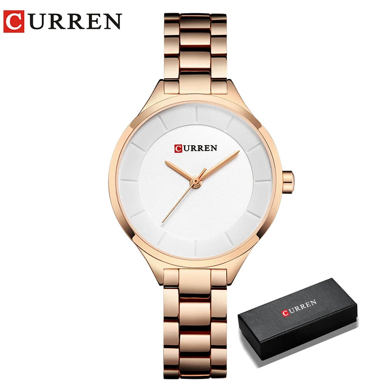 TOP Luxury Rose Gold Women's Watch Stainless Steel Ladies Wrist Watches Relogio Feminino Fashion Female Hour Reloj Mujer