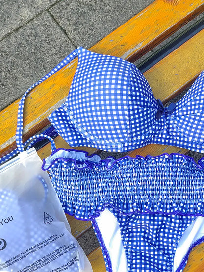 Triangle Bikinis Bow Swimsuit Women Sexy Swimwear Bandage Bikini Set Summer Biquini Female Beachwear Low Waist Thong Swimsuits