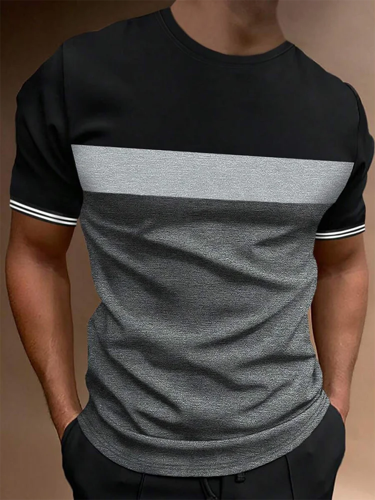 Summer Outdoor Sports Loose Comfortable Men's T-shirt Fitness Exercise Fashion Men's Short-sleeved Top Daily Street Men's T-shir