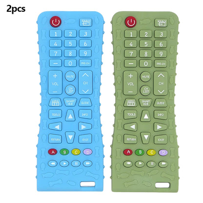 Children's Silicone Remote Control Teether Baby Oral Appetite Period Soothing Remote Control Teething Bite Gum Anti-Eating Toys